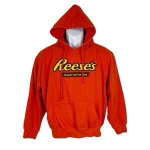 Hershey's Reese's Sweater Adult Medium Orange Chocolate Pullover Hoodie Casual